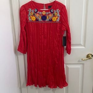 Floral Embroidered Boho Dress